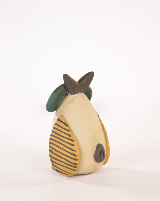 Chashma Owl Nerikomi Ceramic Figurine - Ochre by Modus & Mood