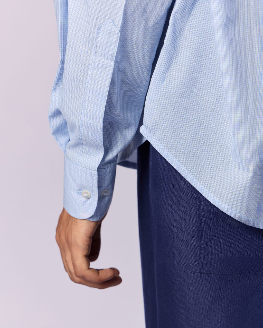 Men's Oxford Cotton Shirt - Sky Blue by Modus & Mood