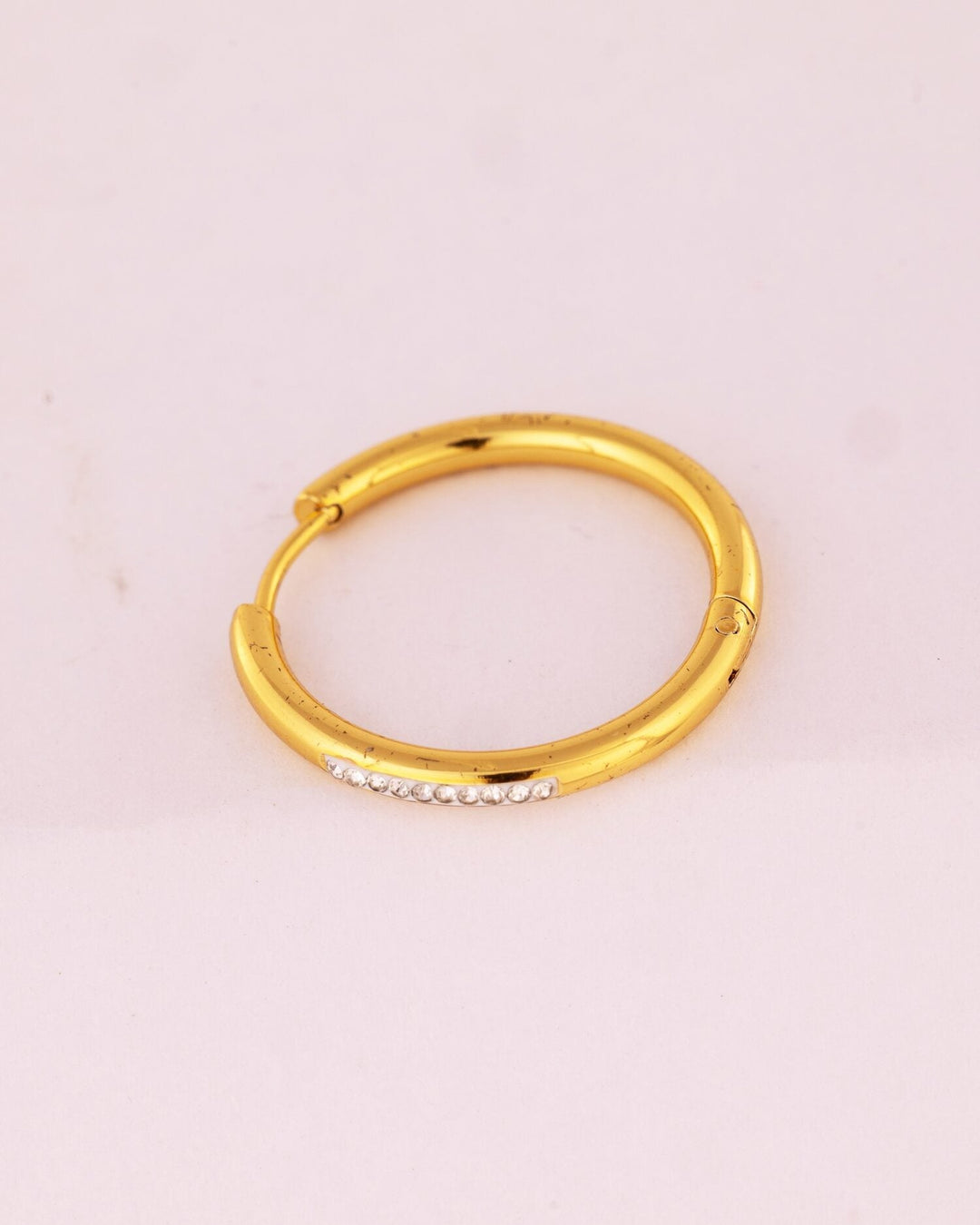 Pave Anti-Tarnish Huggie Hoop Earrings - view 3 of 3