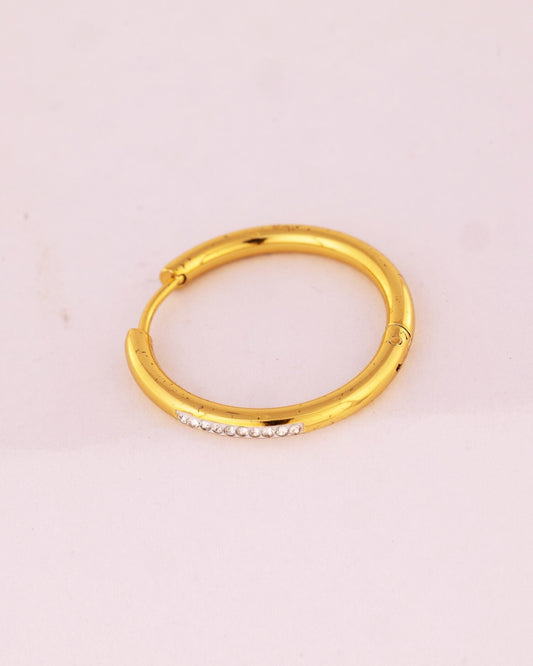 Pave Anti-Tarnish Huggie Hoop Earrings - view 3 of 3
