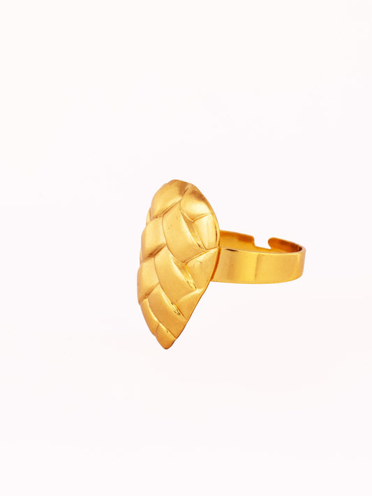 Pineapple Texture Anti-Tarnish Statement Ring - view 2 of 4