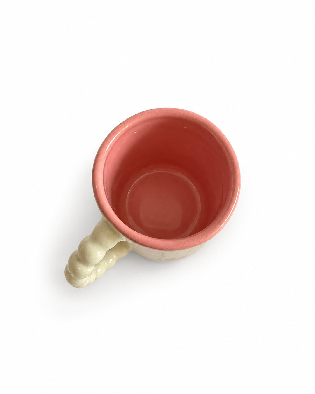 Pink Floral Ceramic Mug with Bubble Handle - view 4 of 4