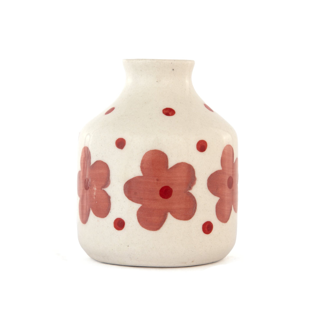 Red Bloom Hand-Painted Ceramic Bud Vase by Modus & Mood
