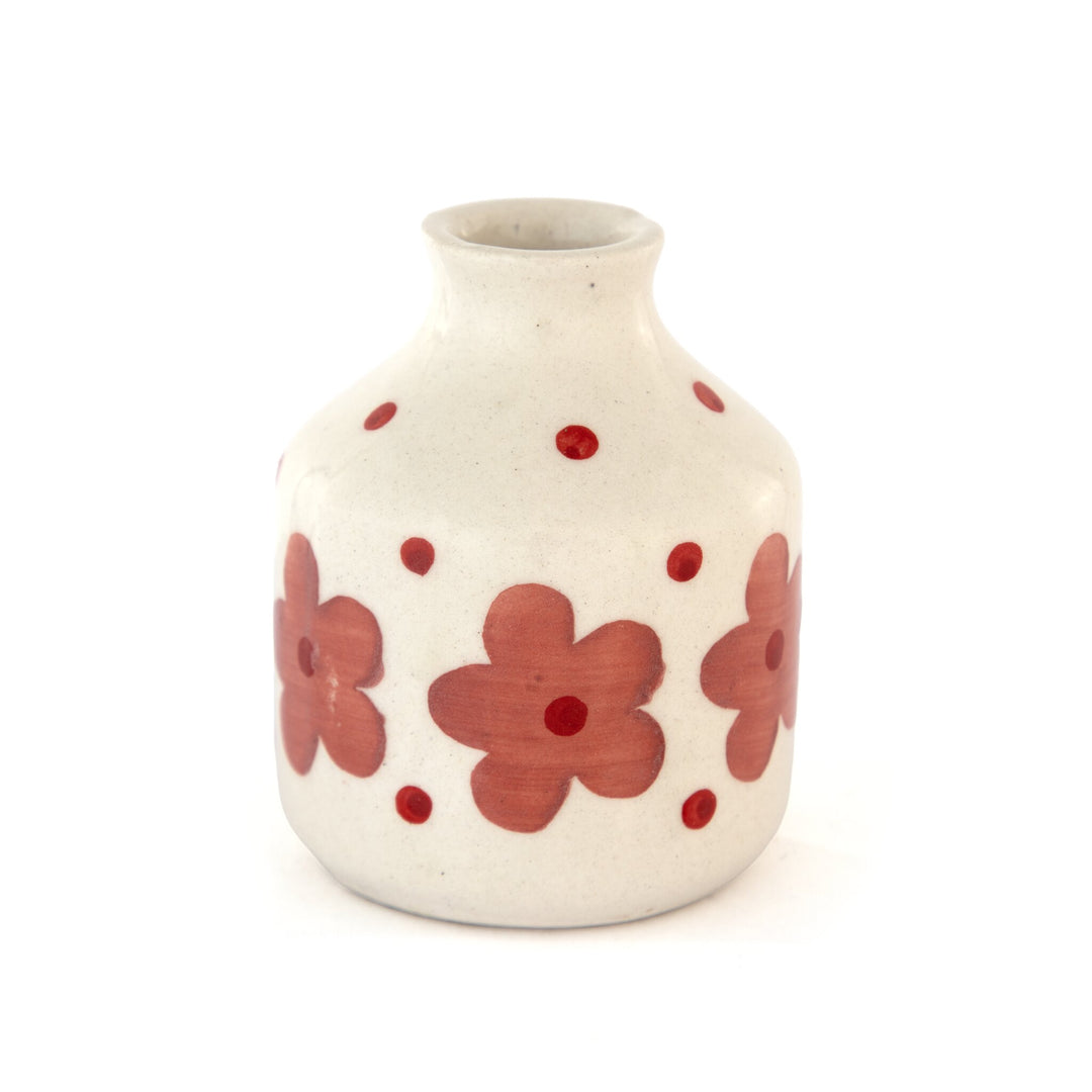 Red Bloom Hand-Painted Ceramic Bud Vase - view 2 of 4