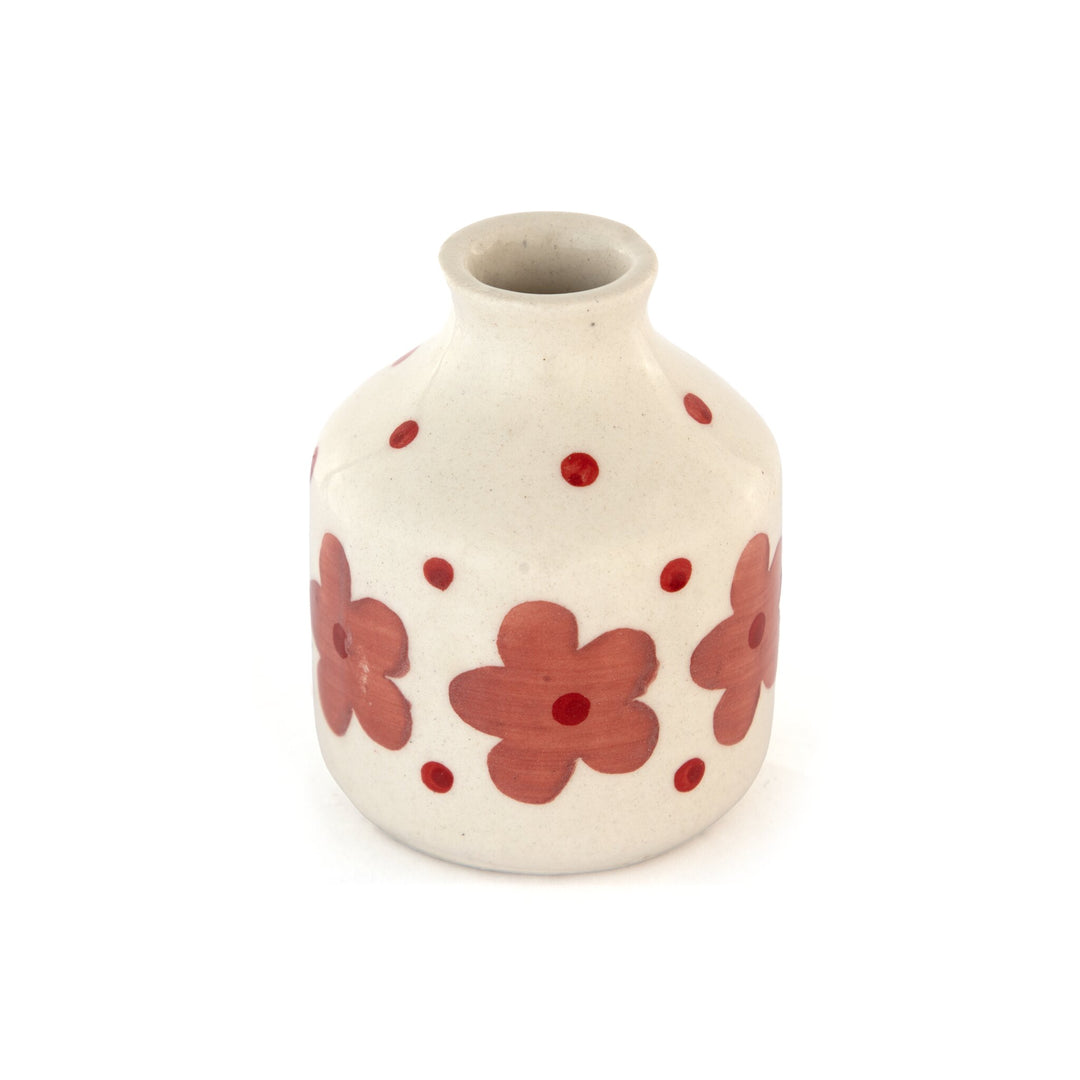 Red Bloom Hand-Painted Ceramic Bud Vase - view 3 of 4