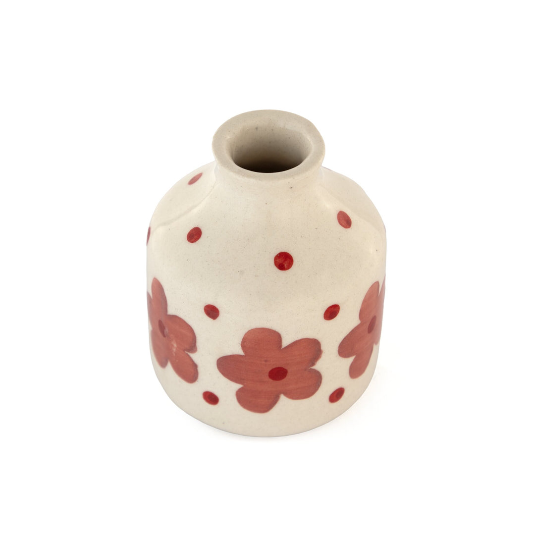 Red Bloom Hand-Painted Ceramic Bud Vase - view 4 of 4
