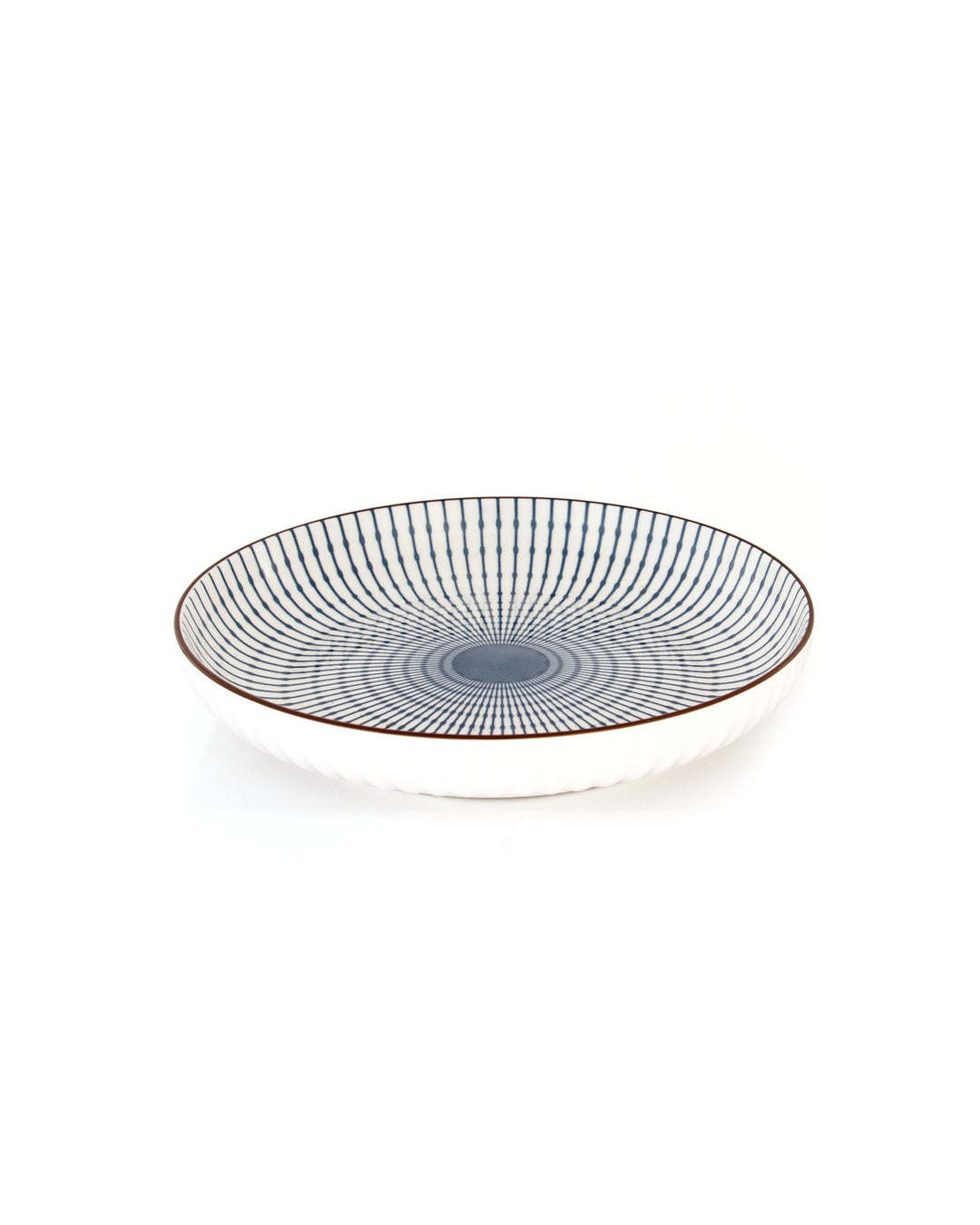 Radial Ceramic Salad Bowl - Indigo - view 2 of 4