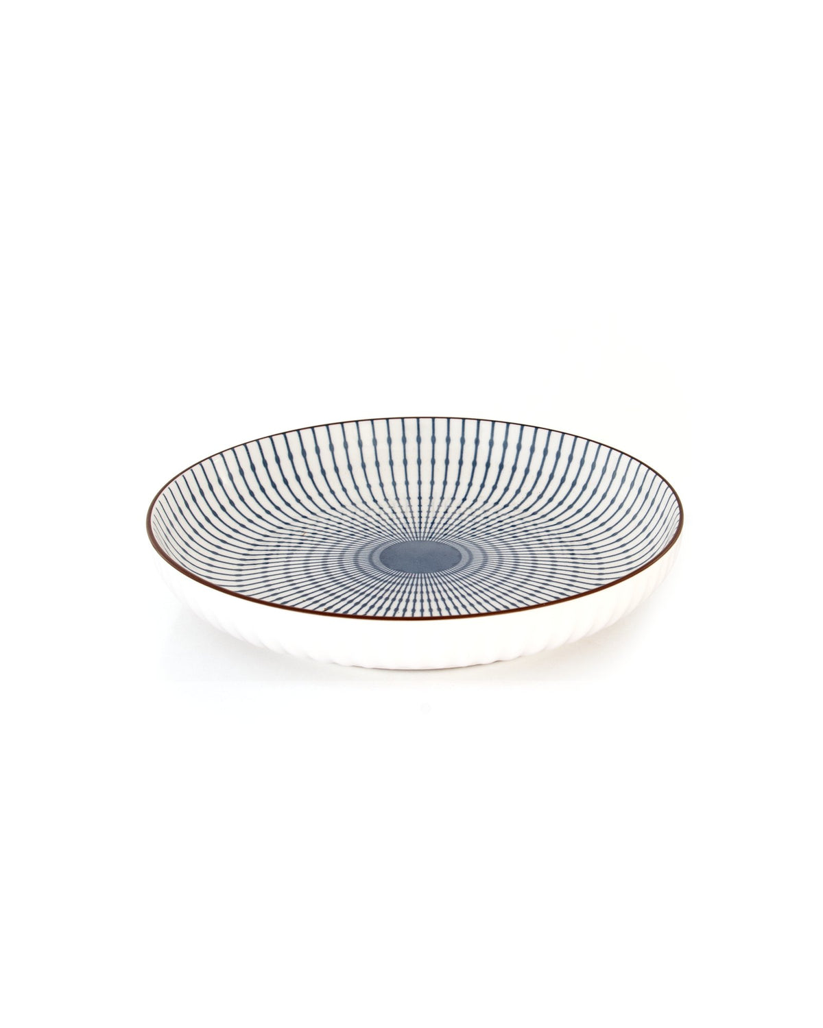 Radial Ceramic Salad Bowl - Indigo - view 2 of 4