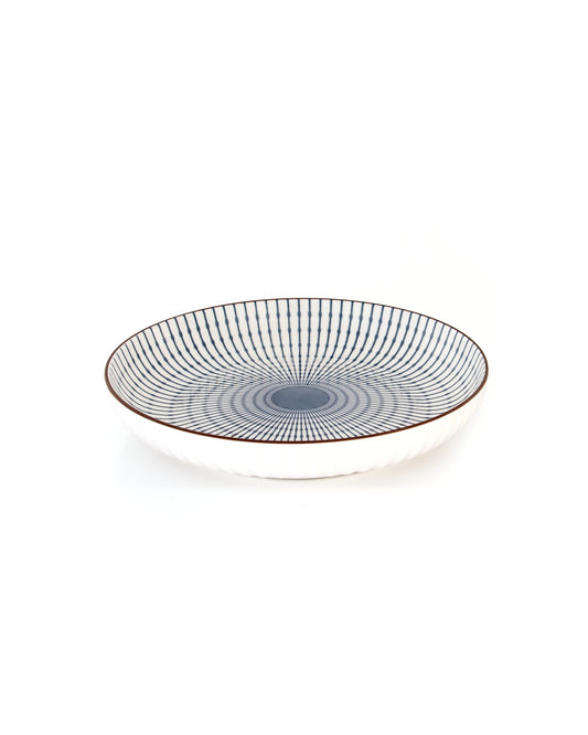 Radial Ceramic Salad Bowl - Indigo - view 2 of 4