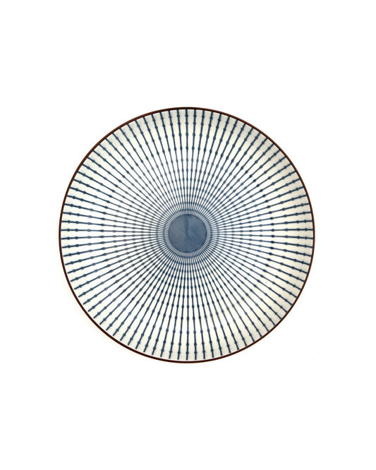 Radial Ceramic Salad Bowl - Indigo - view 3 of 4