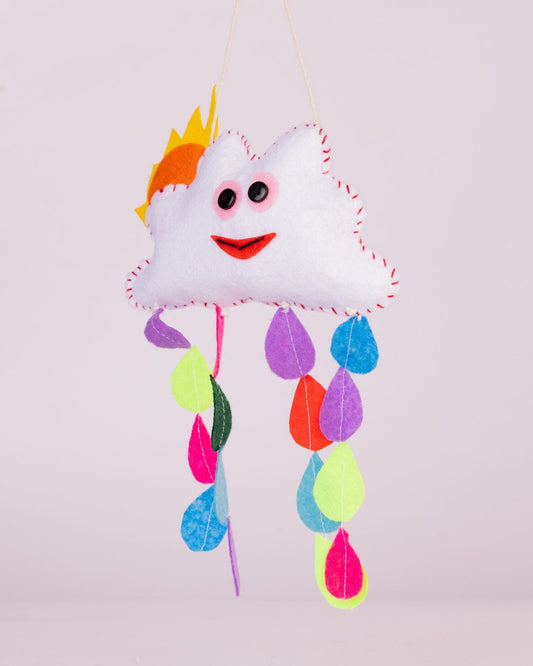 Rainbow Cloud Wool-Felt Nursery Hanging by Modus & Mood