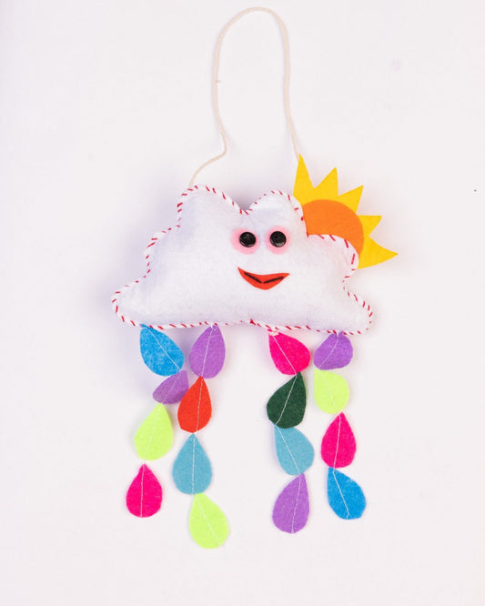 Rainbow Cloud Wool-Felt Nursery Hanging - view 4 of 4