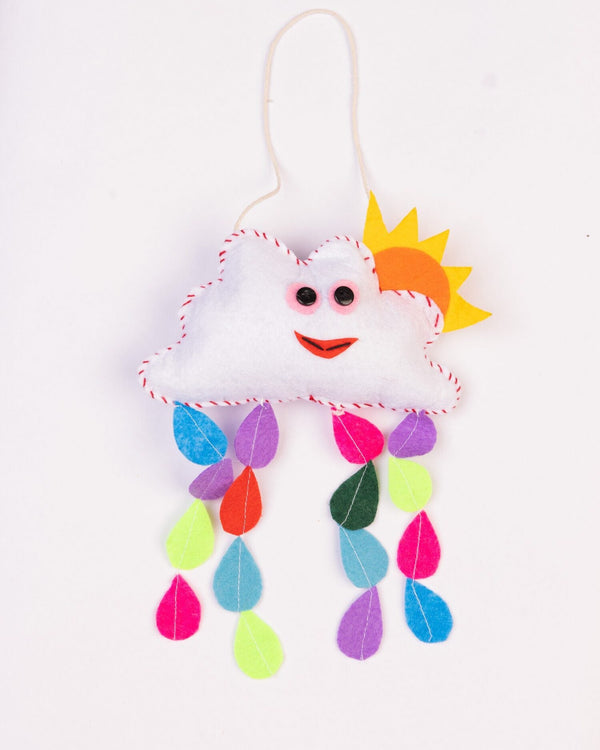 Rainbow Cloud Wool-Felt Nursery Hanging - view 4 of 4
