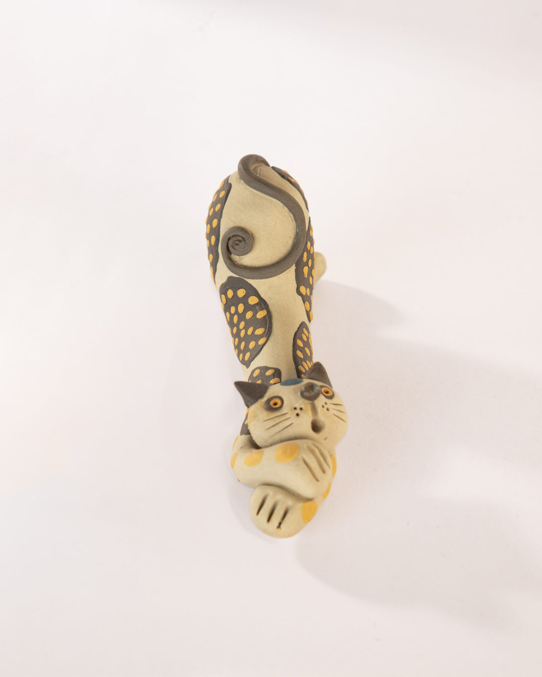 Catnap Nerikomi Ceramic Cat Figurine - Charcoal by Modus & Mood