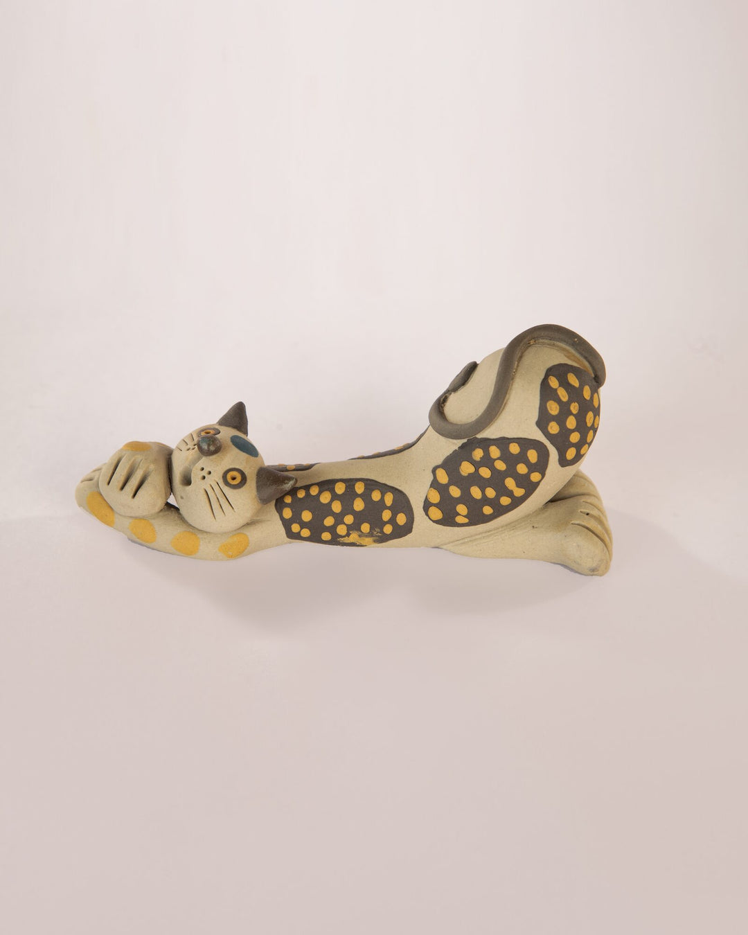 Catnap Nerikomi Ceramic Cat Figurine - Charcoal - view 2 of 3
