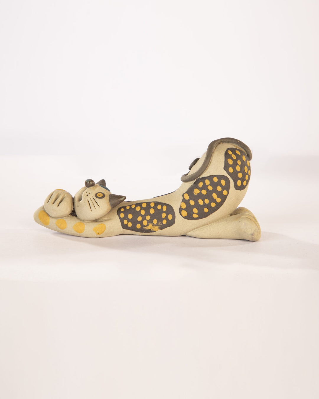 Catnap Nerikomi Ceramic Cat Figurine - Charcoal - view 3 of 3