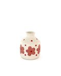 Red Bloom Hand-Painted Ceramic Bud Vase