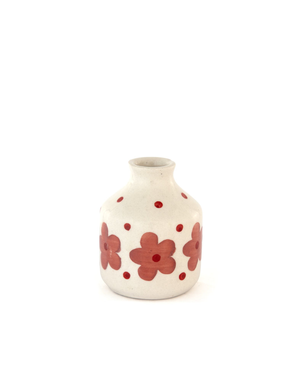 Red Bloom Hand-Painted Ceramic Bud Vase by Modus & Mood