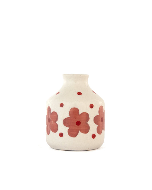 Red Bloom Hand-Painted Ceramic Bud Vase - view 2 of 4