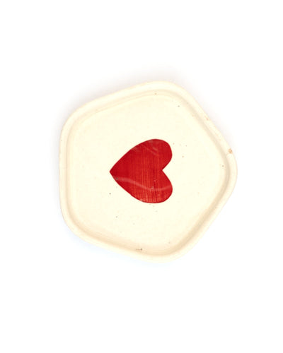 Red Heart Hand-Painted Ceramic Trinket Dish by Modus & Mood