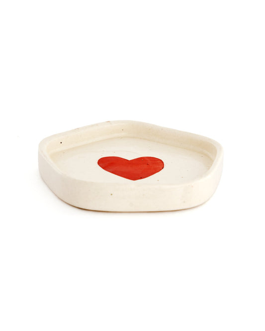 Red Heart Hand-Painted Ceramic Trinket Dish - view 2 of 3