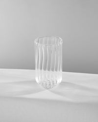 Ribbed Glass Highball Tumbler - Clear - view 3 of 4