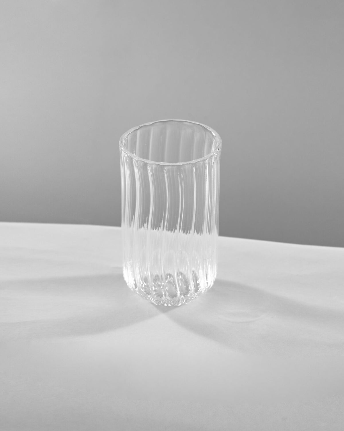 Ribbed Glass Highball Tumbler - Clear - view 4 of 4
