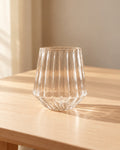 Ribbed Glass Tumbler - Clear