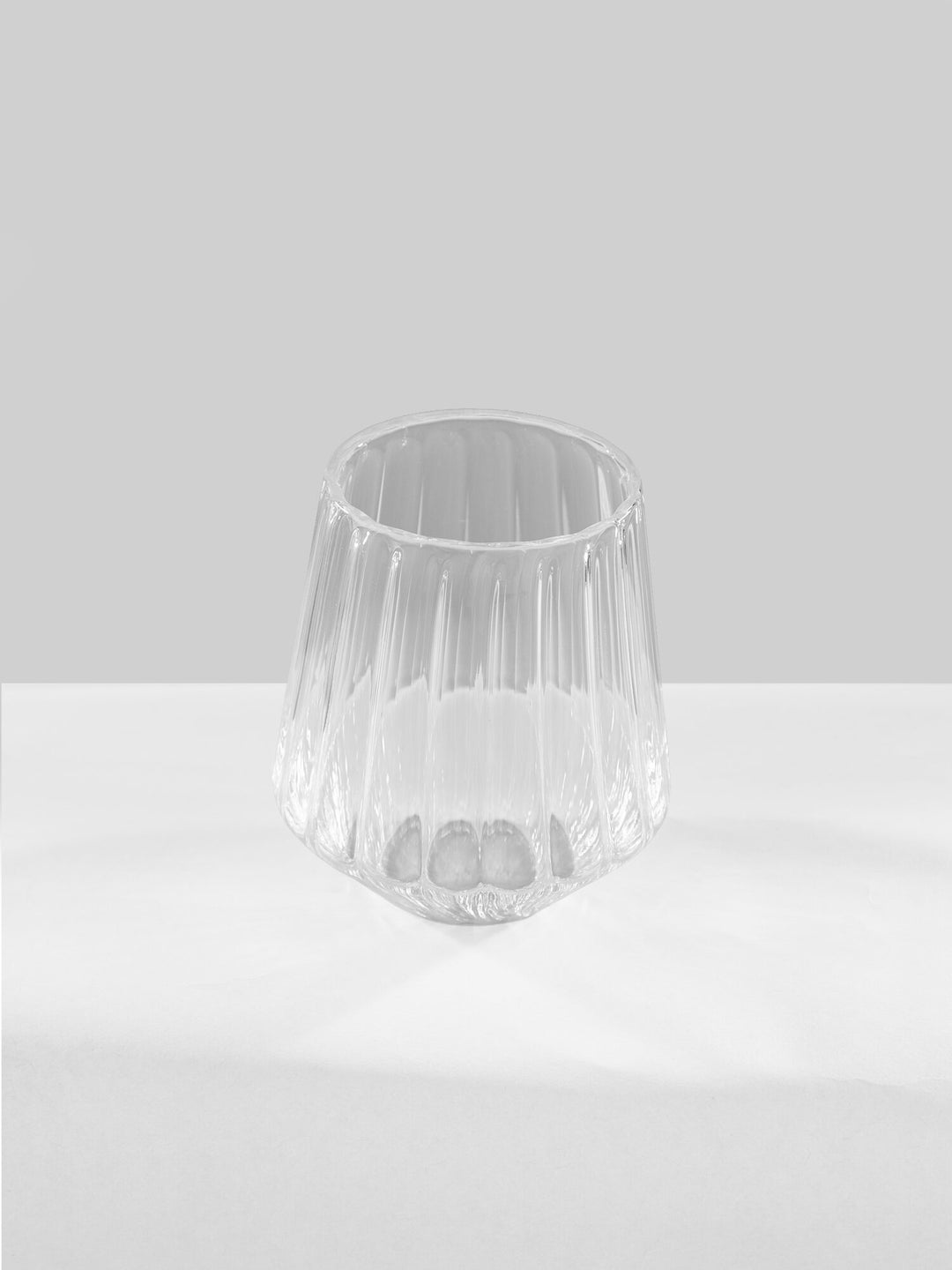 Ribbed Glass Tumbler - Clear - view 2 of 3