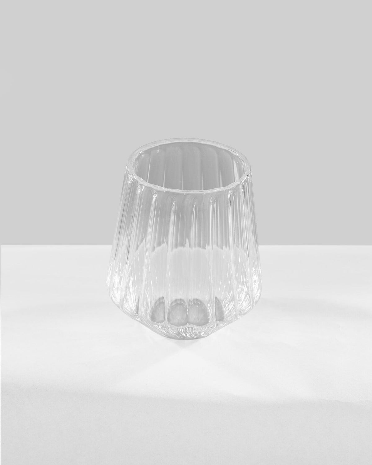 Ribbed Glass Tumbler - Clear - view 3 of 4