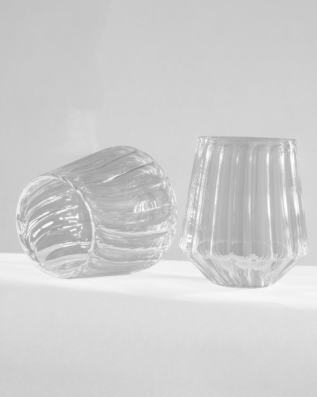 Ribbed Glass Tumbler - Clear - view 4 of 4