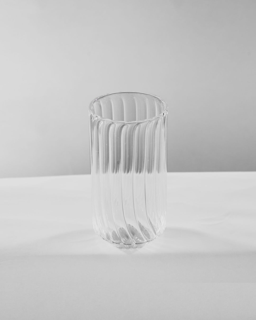 Ribbed Glass Slim Highball Tumbler - Clear - view 3 of 3
