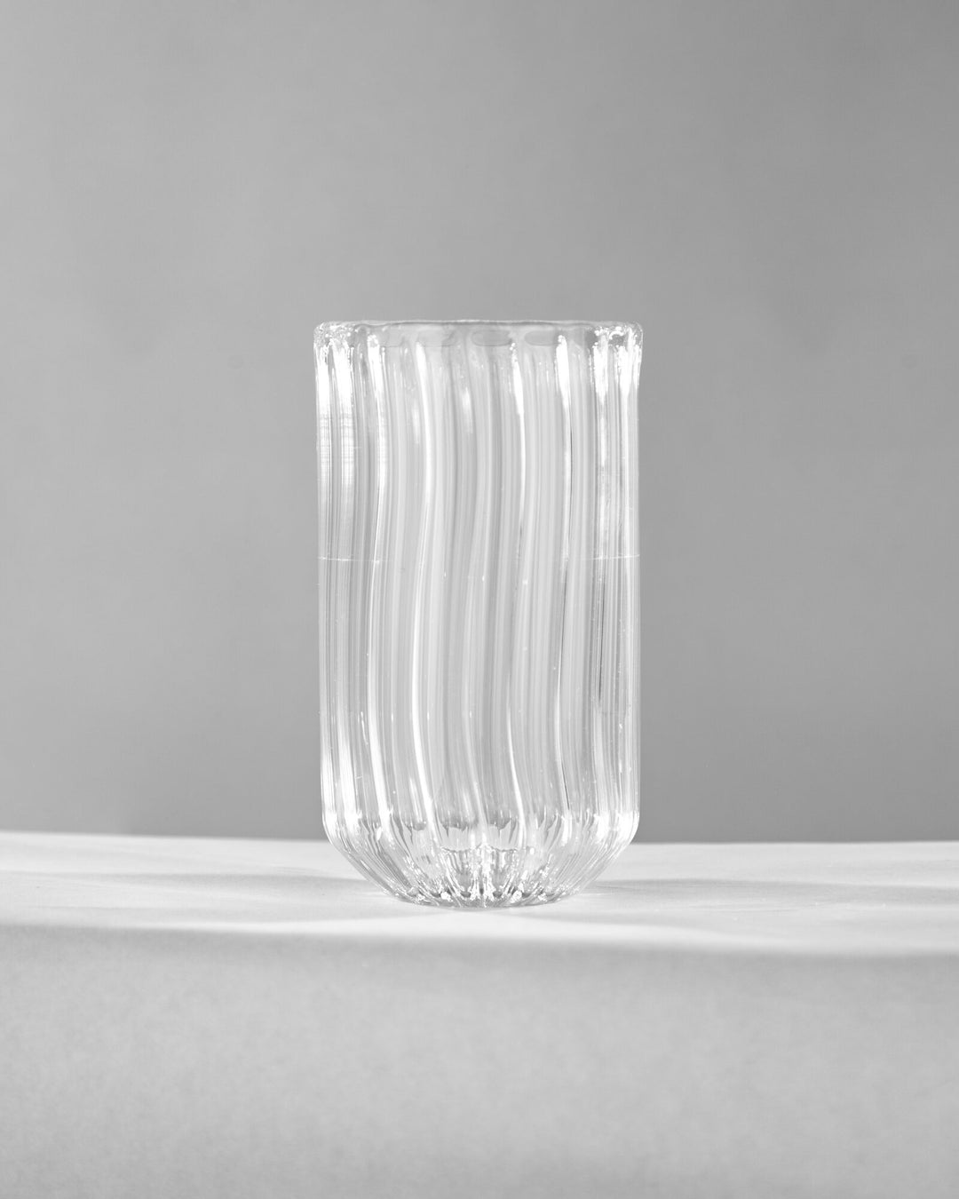 Ribbed Glass Highball Tumbler - Clear - view 2 of 4