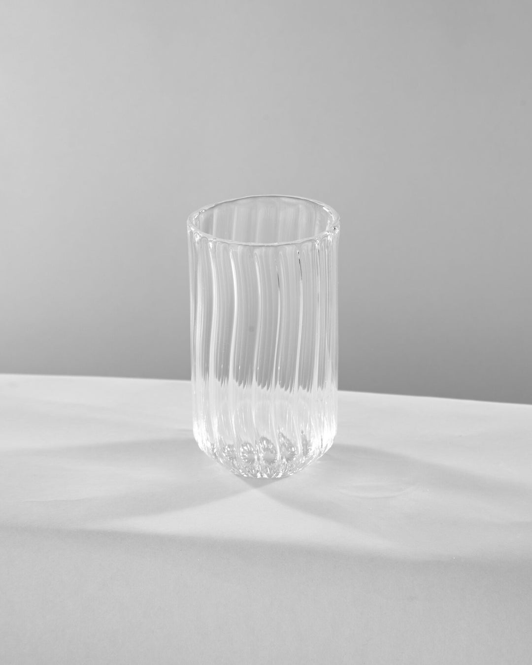 Ribbed Glass Highball Tumbler - Clear - view 3 of 4