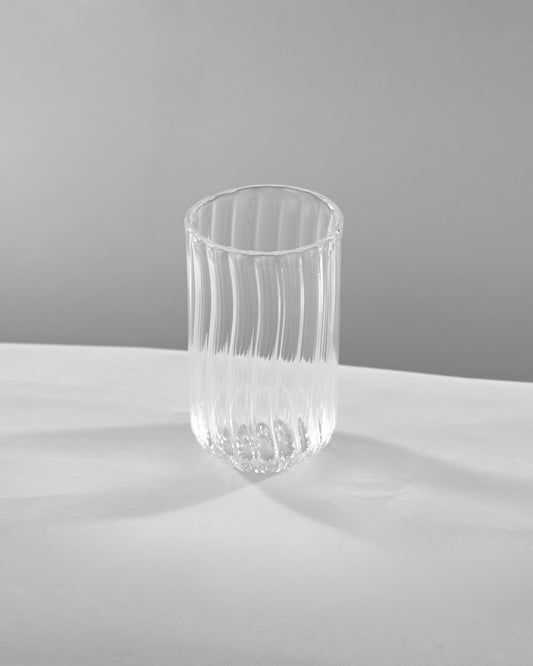 Ribbed Glass Highball Tumbler - Clear - view 4 of 4