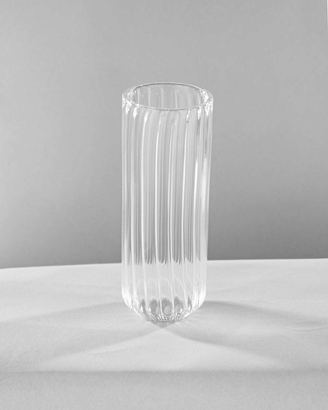 Tall Ribbed Glass Highball Flute Tumbler - Clear - view 2 of 3