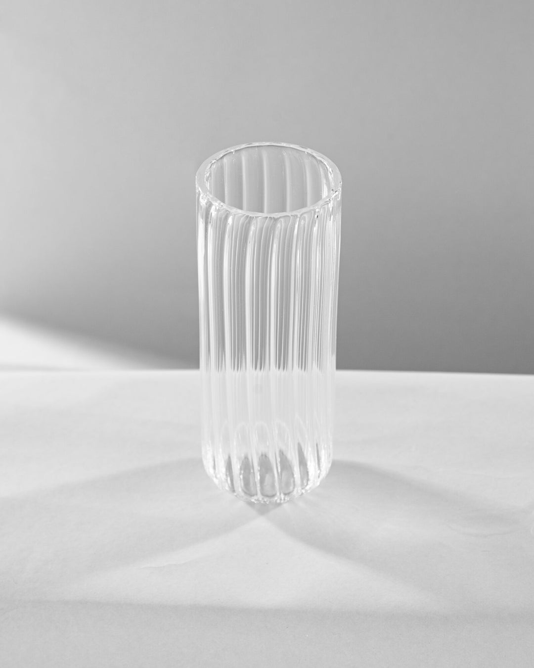 Tall Ribbed Glass Highball Flute Tumbler - Clear - view 3 of 3