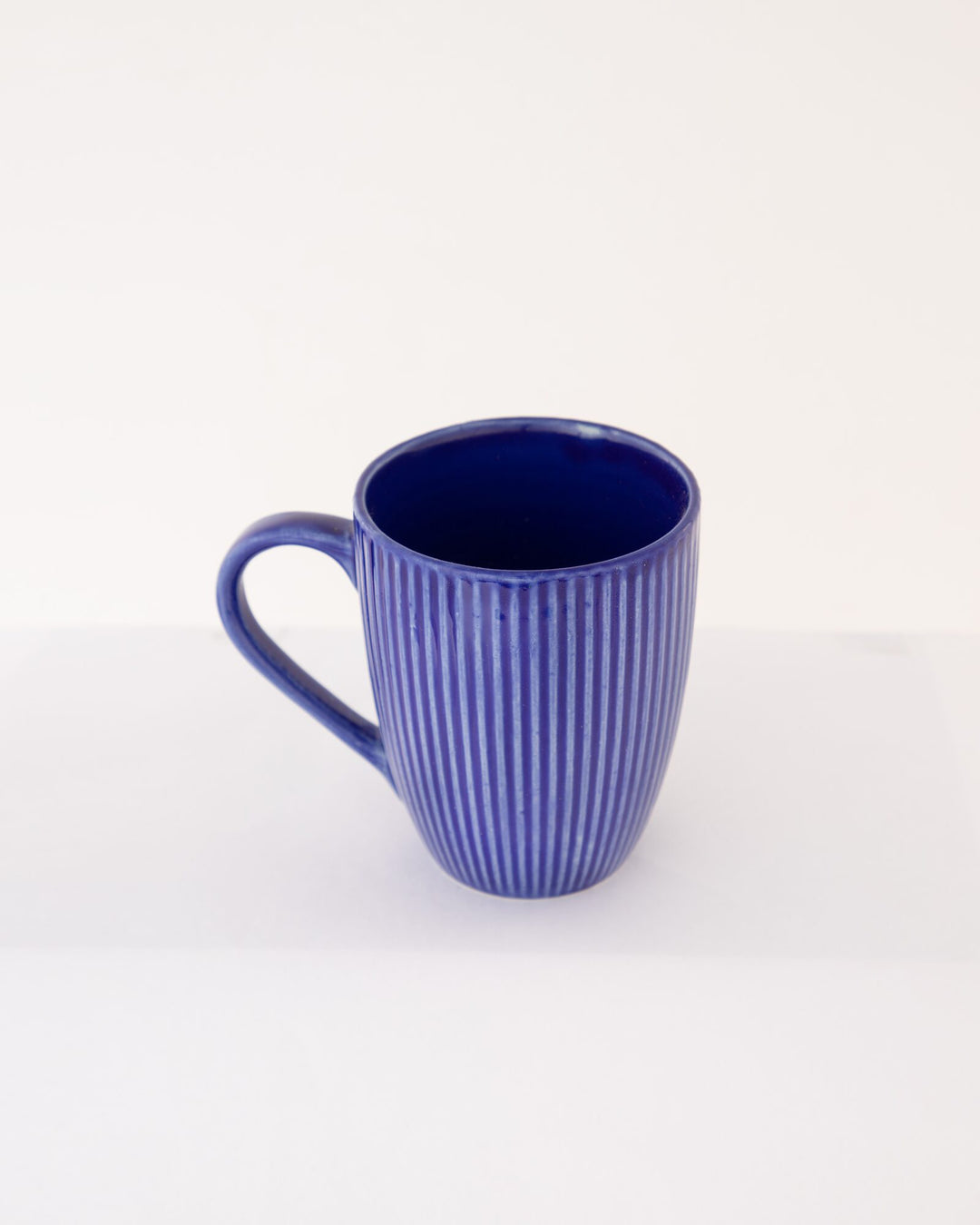 Ridge Ribbed Ceramic Mug - Cobalt Blue - view 2 of 4