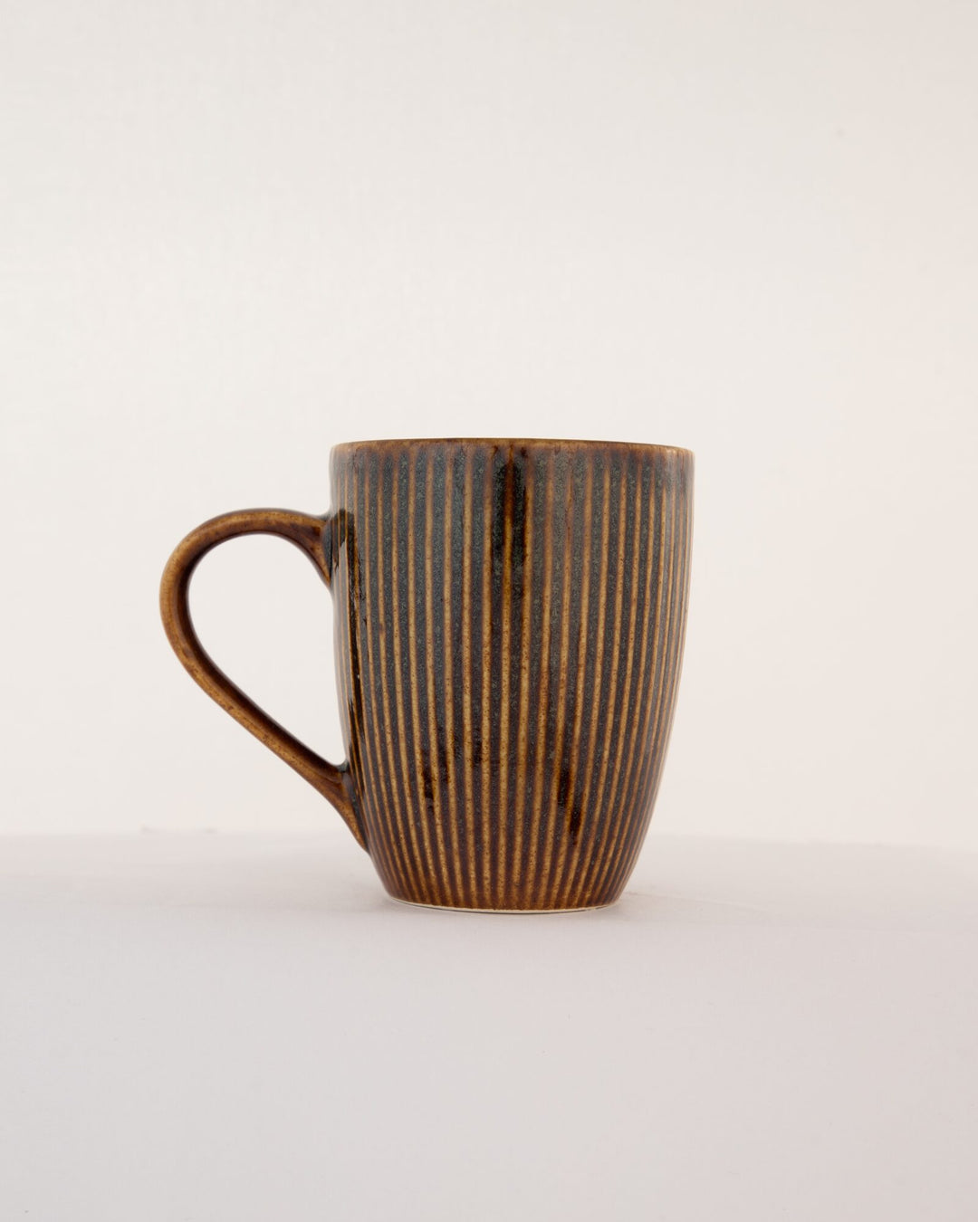 Ridge Ribbed Ceramic Mug - Tortoiseshell Brown by Modus & Mood