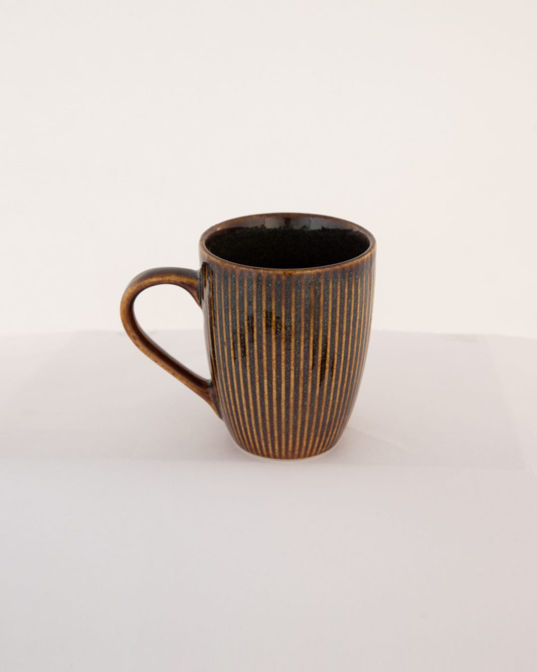 Ridge Ribbed Ceramic Mug - Tortoiseshell Brown - view 2 of 3