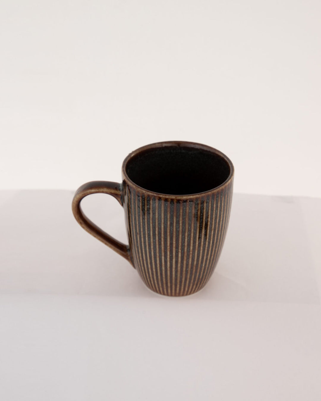 Ridge Ribbed Ceramic Mug - Tortoiseshell Brown - view 3 of 3