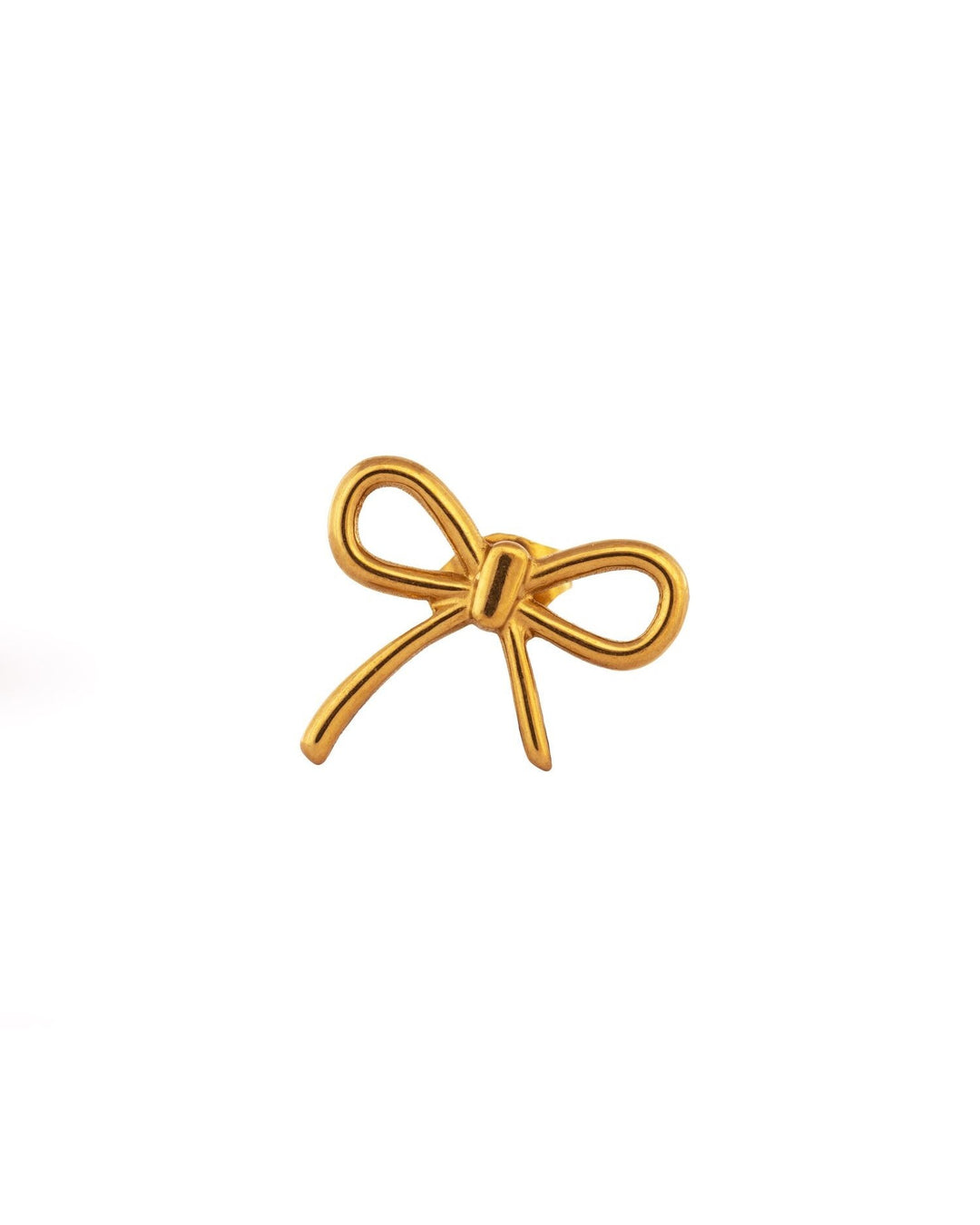 Ribbon Bow Anti-Tarnish Stud Earrings - view 3 of 3