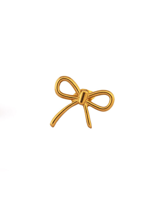 Ribbon Bow Anti-Tarnish Stud Earrings - view 3 of 3