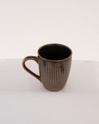 Ridge Ribbed Ceramic Mug - Tortoiseshell Brown - view 3 of 3