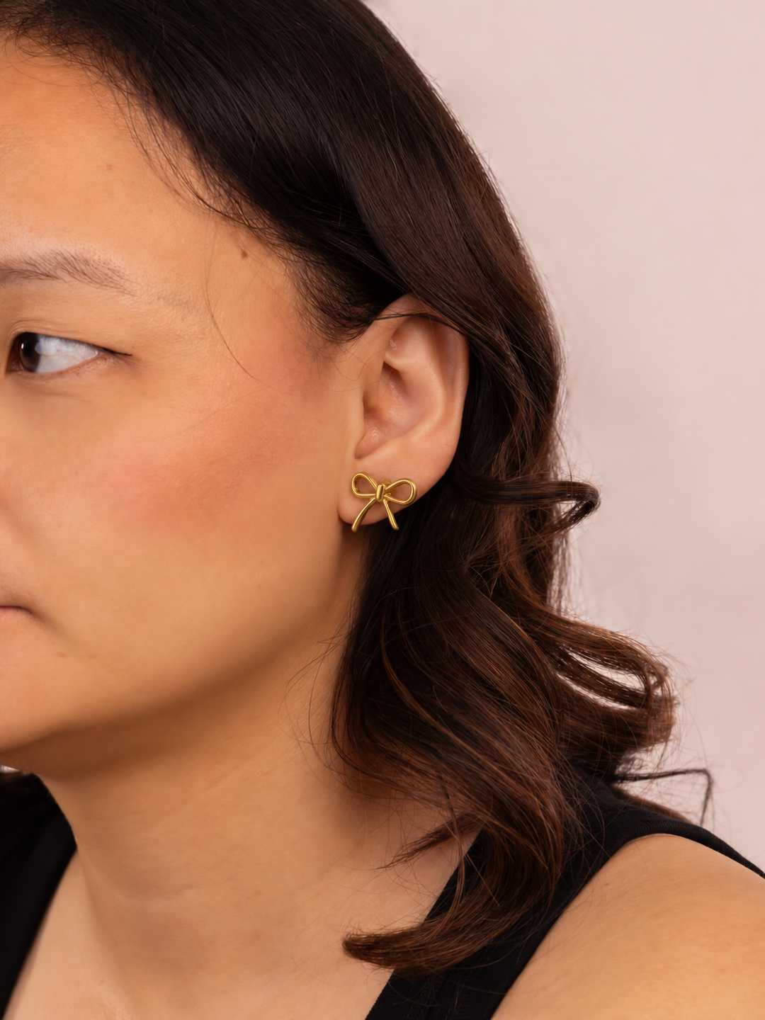 Ribbon Bow Anti-Tarnish Stud Earrings