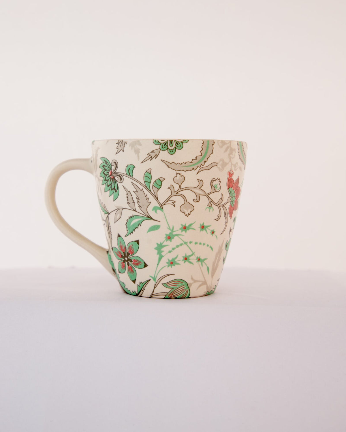 Sage Rose Floral Hand-Painted Ceramic Mug by Modus & Mood