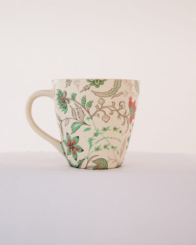Sage Rose Floral Hand-Painted Ceramic Mug by Modus & Mood