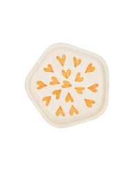 Scattered Hearts Hand-Painted Ceramic Trinket Dish - Yellow by Modus & Mood