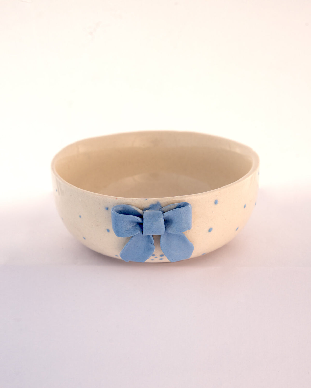 Sculpted Bow Ceramic Bowl - Blue - view 2 of 4