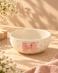 Sculpted Bow Ceramic Bowl - Pink